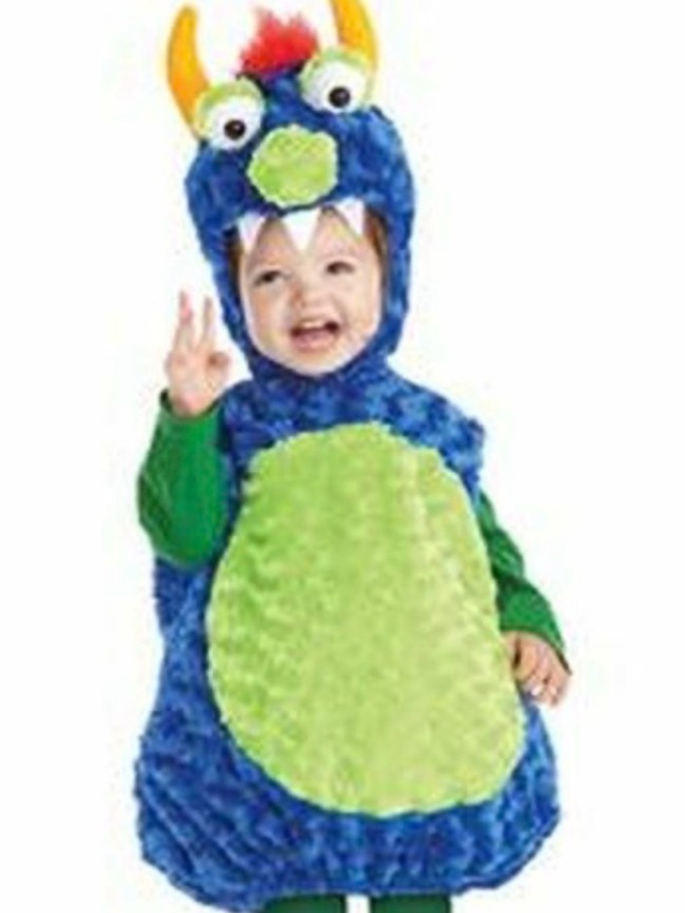 Blue & Green Plush Monster Kids Costume - Cute Monster Outfit